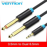 Vention 3.5mm to Dual 6.5mm Adapter Jack Audio Cable Double 6.35mm Male 1/4 Mono Jack to Stereo 1/8 3.5mm Jack aux Cord