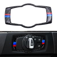 【YF】 Carbon Fiber Interior Car Headlight Switch Button Frame Sticker Cover Trim Decal For BMW 3 Series E90 E92 E93 2005-2012 Styling