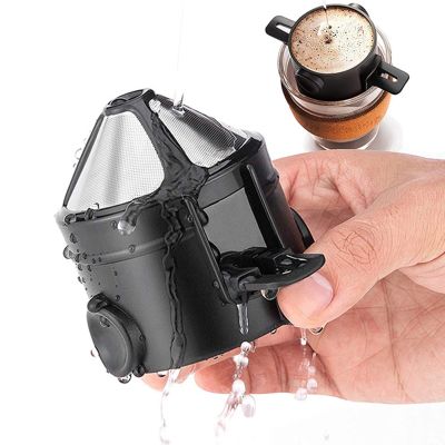 Portable Coffee and Tea Filter Folding Stainless Steel Cup Paperless Pour