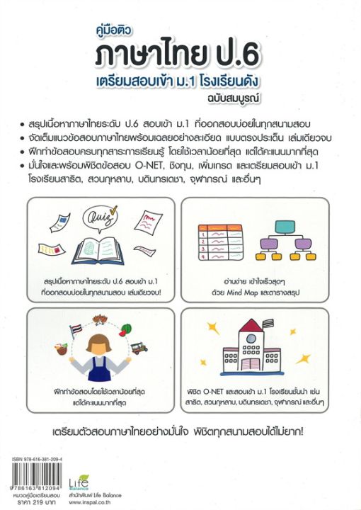 หนังสือ-se-ed-ซีเอ็ด-คู่มือติวภาษาไทย-ป-6-เตรียมสอบเข้า-ม-1-โรงเรียนดัง-ฉบับสมบูรณ์