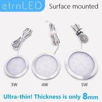 etrnLED Ceiling Spots Indoor Led Lamp 12V Ultra Thin Round Surface Mounted Panel Lights Showcase Display Cupboards RV Camper Van