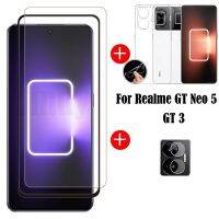 {digital pendant} กระจกนิรภัยติดกาวทั่วทั้งแผ่นสำหรับ Realme GT Neo 5 240W ปกป้องหน้าจอ3ฟิล์มกล้องเคสScreen Protectors