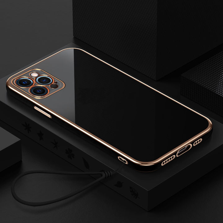 สำหรับ-oppo-realme-7เคส-realme-7โปรบางชุบซิลิโคนรูปสี่เหลี่ยมสายคล้องแบบมีเคสเคสโทรศัพท์