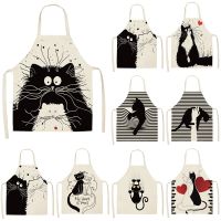 【jw】☜ Cartoon Printed Sleeveless Cotton Aprons for Man Woman 53x65cm Apron Cleaning Tools Bibs 46308