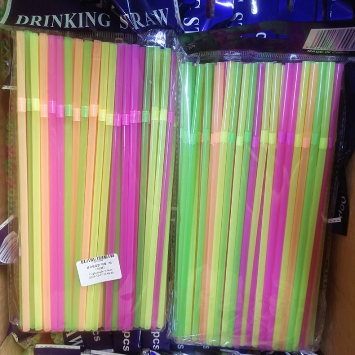cw-400pcs-plastic-straws-fluorescence-color-disposable-drinking-rietjes-wedding-birthday-cocktail-accessories