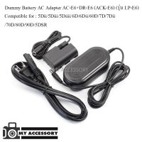 แบตดำมี่ Dummy Battery AC Adapter AC-E6+DR-E6 (ACK-E6) LP-E6