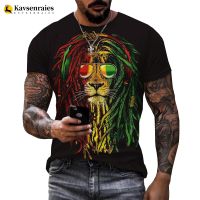 2023 newเสื้อยืดลําลอง แขนสั้น พิมพ์ลาย Bob Marley Reggae 3D แฟชั่นฤดูร้อน สไตล์ฮาราจูกุ สําหรับผู้ชาย และผู้หญิง 2022