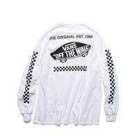 Vans The Original Est.1966 Logo Tee เสื้อยืดลําลองแฟชั่นสําหรับผู้ชายผู้หญิงแขนยาว