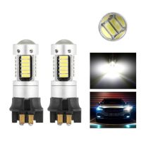 2ชิ้น Canbus Obc PW24W PWY24W ไฟ Led ไฟกระพริบสำหรับ Audi A3 A4 Q7 Bmw Volkswagen กลางวัน Lampu Jalan สีขาว