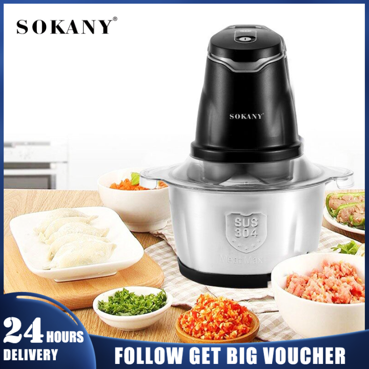 Sokany L Capacity Kitchen Mincer Stainless Steel Blade Multifunctional