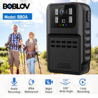 BOBLOV กล้องสวมใส่ร่างกายขนาดเล็ก Wi-Fi 880W 880A ความละเอียดสูง1080P IR การมองเห็นได้ในเวลากลางคืนการบันทึกวิดีโอเสียงกระเป๋ากล้องบันทึกการเคลื่อนไหวแบบ Vlogging กล้องติดจักรยานกันน้ำสำหรับการเฝ้าระวังของตำรวจขี่จักรยานกีฬาวิ่ง