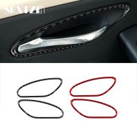 dfthrghd Carbon Fiber Car Interior Handle Cover Decals Trim Door Bowl Stickers For Bmw 6 Series E63 E64 2004 - 2010 Accessories