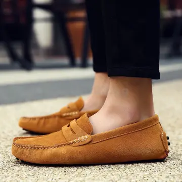 Mens Fashion Moccasin Driving Shoes Big Size 37-48 Round Toe