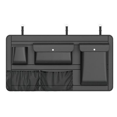 High Capacity Adjustable Car Storage Box Backseat 5 Bag Trunk Organizer Multi-Use PU Car Back Organizer with Bag