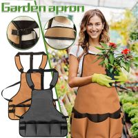 Multi-Functional Waterproof Garden Apron Garden Tool Storage Pockets Workwear Pocket Apron Wear and Dirt Resistant Aprons