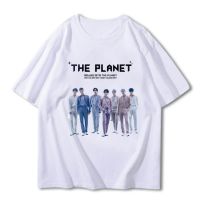 เสื้อยืดพิมพ์ลาย เสื้อยืดโอเวอร์ไซส์[NEW!!]​เสื้อยืดสกรีน | หมวกปักลาย  BTS THE PLANET  สินค้าแฟนแมด （）  ราคาถูก