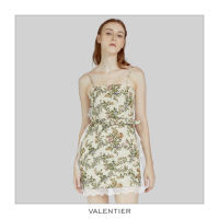 [VALENTIER] FW20 ENGLISH GARDEN JACQUARD MIDI DRESS เดรส เดรสแฟชั่น เดรสผ้าทอ เดรสสายเดี่ยว เดรสผู้หญิง