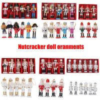 【CW】 1pc 6cm 12cm Nutcracker Puppet Hanging Ornaments Christmas Decoration Cartoons Walnuts Soldiers Band Dolls Nutcracker Miniatures