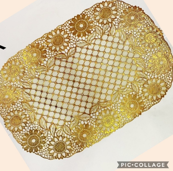 YMS PVC Gold Plastic Placemat Pad Cloth Sunflower Lazada PH