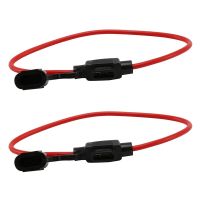 2X 14AWG Wire In-Line Car Automotive Mini Blade Fuse Holder Fuseholder 20A Fuses Accessories