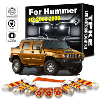 TPKE 15Pcs LED ภายในแผนที่โดมชุดสำหรับ Hummer H2 2003 2004 2005 2006 2007 2008 2009รถในร่มรถ Led โคมไฟ Canbus