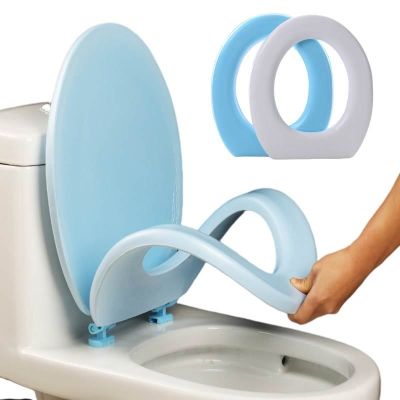 【LZ】 Washable Toilet Seat Cover Waterproof Sticker Foam Toilet Lid Cover Portable Silicone Toilet Cup Covers Bathroom Accessories