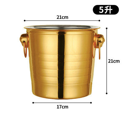 DEOUNY Beer Stainless Steel Ice Bucket Wine Drink Cooler Champagne Decor Cooling For A Mini Bar Bartender Tools Supplies Barware