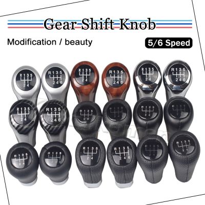 Gear Shift Knob for BMW 1 3 5 6 Series E46 E53 E60 E61 E63 E65 E81 E82 E83 E87 E90 E91 E92 X1 X3 X5 Chromed Matte Carbon Fiber