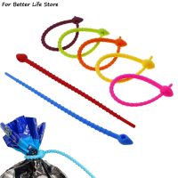 1Pcs 7 Colour 18cm Silicone Cable Ties Durable Reusable Bread Bag Seal Clips Straps Good Toughness Rubber Twist For Home