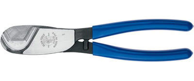 Klein Tools 63030 Cable Cutter, Coaxial Cable Cutter cuts up to 1-Inch Aluminum and Copper Coaxial Cable with One-Hand Shearing, Blue