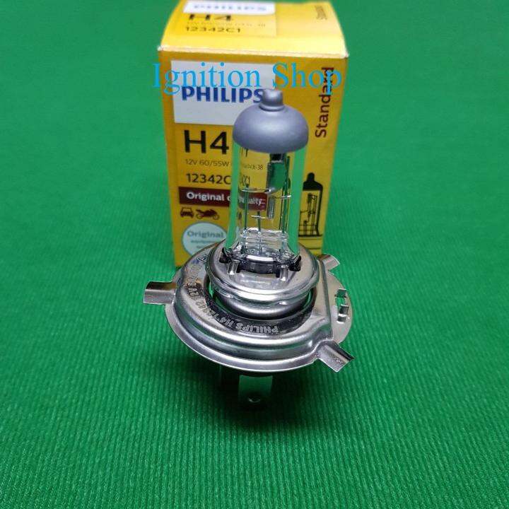 หลอดไฟหน้า-h4-philips-60-55w-p43t-38-12342c1-จำนวน-1-หลอด