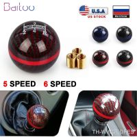 【YF】 Mugen 5 / 6 Speed Racing Carbon Fiber Gear Shift Knob Blue/Red Line JDM Style Stick Head For Honda Acura/TOYOTA SFN013