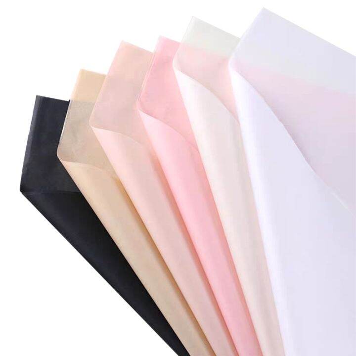 อุปกรณ์ตกแต่งห่อกระดาษทิชชู่สีทึบ10แผ่นขนาด0ซม-ห่อช่อดอกไม้กระดาษ-diy