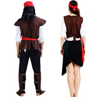 Umorden Halloween Carnival Party Captain Pirate Costumes Adult Fancy Dress Cosplay For Women Men Couples