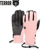 【LZ】♞✾  TERROR-luvas impermeáveis do esqui engrenagem protetora do snowboard morna grossa cinco-dedo ciclismo profissional inverno