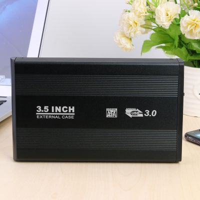 3.5 inch Hard Disk Case SATA to USB2.0 Aluminum Alloy HDD Case External Hard Drive Enclosure with EU Adapter