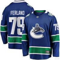 NHL Vancouver Canucks Home Jersey FerLand Blue Tshirts Long Sleeve Fans Sports Tops Plus Size