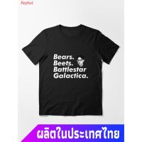 2022 ใหม่ วันฤดูร้อน หมี น่ารัก Bear ดิสนีย์  Bears, Beets, Battlestar Galactica Essential T-Shirt คอกลม แฟชั่น แขนสั้น S-5XL