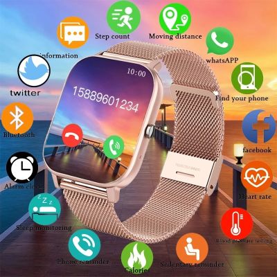 【LZ】 2022 New Smart Watch Women Men 1.69  Full Touch Bluetooth Call Fitness Tracker Heart Rate Monitor Blood Pressure Smart Bracelet