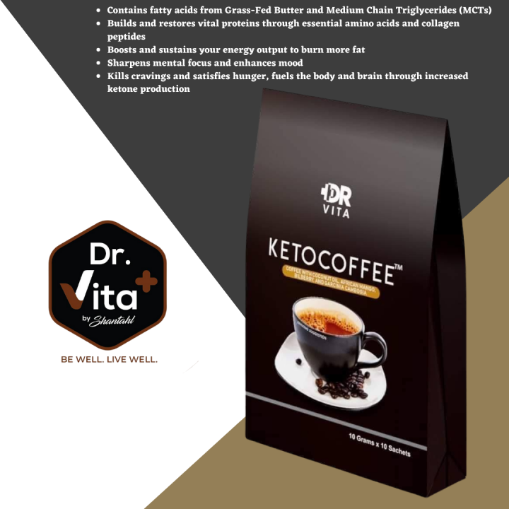 Dr Vita Keto Coffee 10 grams X 10 Sachets with Garcinia Cambogia