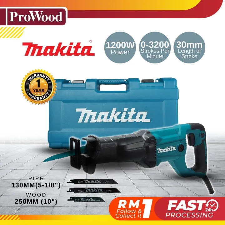MAKITA JR3051TK Recipro Sabre Reciprocating Saw 1200W Come With 3x