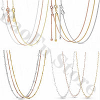 Genuine 925 Sterling Silver Necklace Beads O-chain Simple Clavicle Chain Popular for Original Ladies Banquet Gifts DIY Jewelry