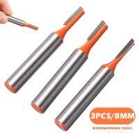 3pcs 3mm 4mm 5mm Milling Cutter 8mm Shank Groove Cutter Router Bits งานไม้แกะสลักใบมีดตรง Router Bit