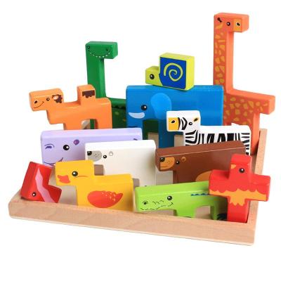 ของเล่นเสริมพัฒนาการเด็ก ของเล่น ชุด สวนสัตว์หรรษา (13ชิ้น/กล่อง) ของเล่นไม้