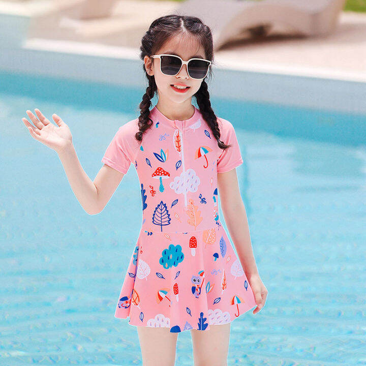 es-childrens-swimsuit-girl-baby-foreign-style-small-medium-big-child-one-piece-students-swimsuit-training-swimsuit-summer-cartoon-broken-flowers-high-elasticity-small-fresh