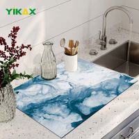 (Yohi metals)Dishracks &amp; Sink accessoriesแผ่นหินอ่อนพรมเช็ดเท้าล้างจาน,แผ่นกันลื่นซับน้ำได้ดีพรมปูพื้นแผ่นระบายน้ำแผ่นรองโต๊ะTraps &amp; DrainsPipe Fittings &amp; Accessories