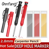 Deep Hole Marking Pencil Solid Carpenter Pencil Scriber Refill Carpenter Scriber 2.8mm Mechanical Pencil Woodworking Tools