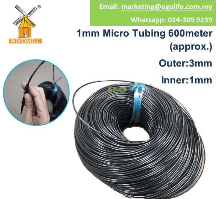 1mm Micro tube Micro Tubing 600meters Black for dripping irrigation ...