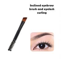 Makeup Brush Mini Small Double-ended Brush Angled Eyebrow And Eyelash Brush J6I7