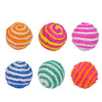 New Cat Pet Sisal Rope Weave Ball Teaser Play Chewing Rattle Scratch Catch Toy Interactive Scratch Chew Toy For Pet Cat Dog Toys